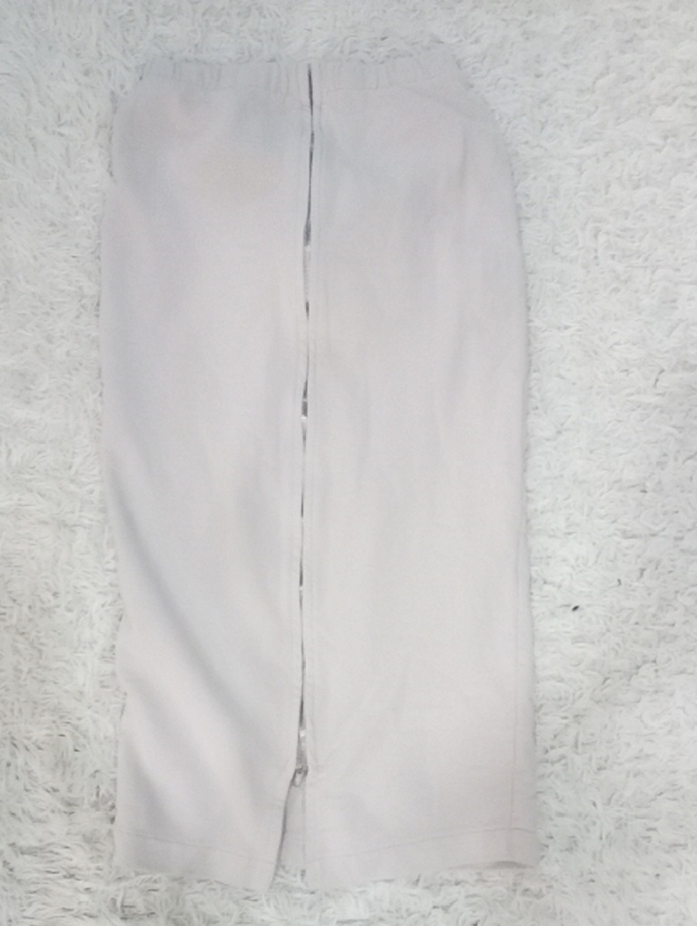 Classic Beige Pencil Skirt with From Zipper